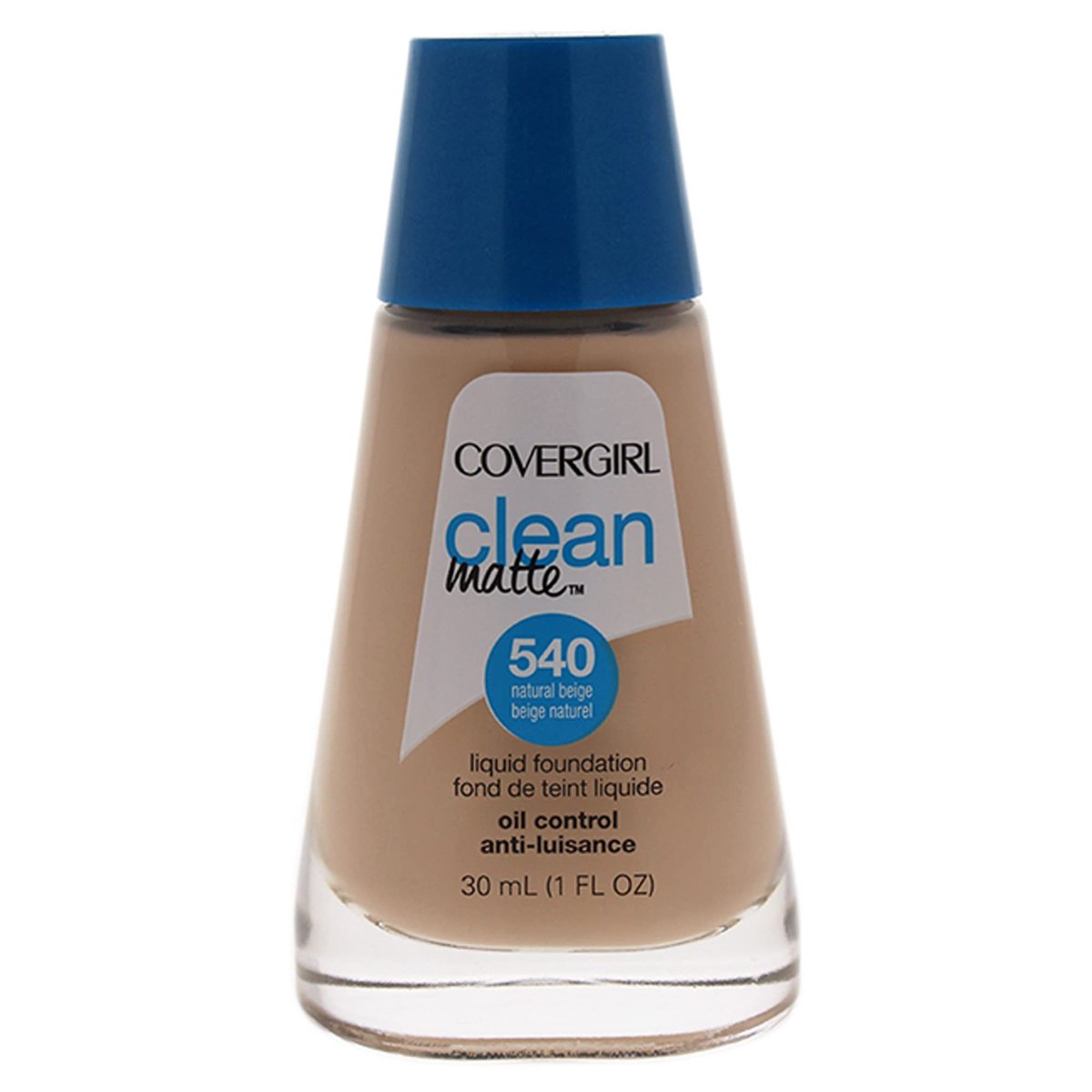 COVERGIRL Clean Matte Liquid Foundation - 540 Natural Beige, 1 oz - Oil-Free, Shine-Free Finish - görsel 2