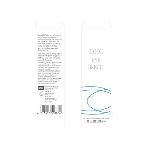 DHC Eye Bright Lightweight Eye Gel - Minimizes Dark Circles and Puffy Eyes, Absorbs Quickly, Day and Night Use, for All Skin Types, 0.52 oz Avelisse