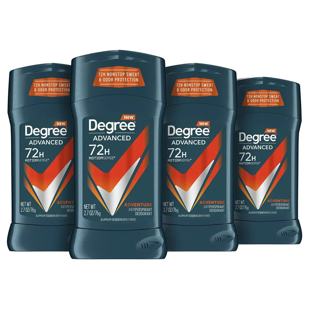 Degree Men Antiperspirant Deodorant Adventure with MotionSense Technology, 2.7 oz (Pack of 4) Avelisse