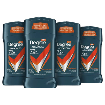 Degree Men Antiperspirant Deodorant Adventure with MotionSense Technology, 2.7 oz (Pack of 4) Avelisse