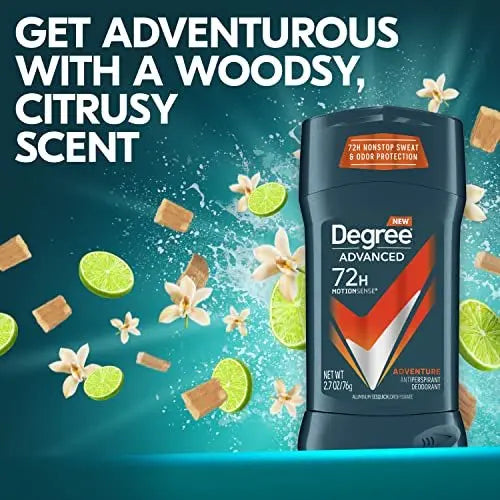 Degree Men Antiperspirant Deodorant Adventure with MotionSense Technology, 2.7 oz (Pack of 4) Avelisse