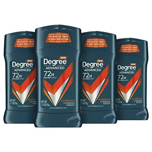 Degree Men Antiperspirant Deodorant Adventure with MotionSense Technology, 2.7 oz (Pack of 4) Avelisse