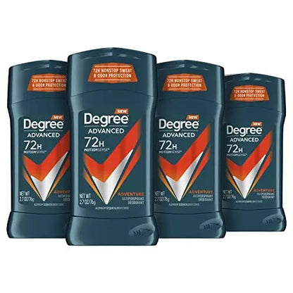 Degree Men Antiperspirant Deodorant Adventure with MotionSense Technology, 2.7 oz (Pack of 4) Avelisse