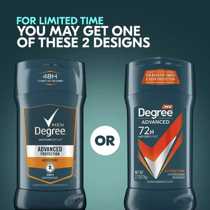 Degree Men Antiperspirant Deodorant Adventure with MotionSense Technology, 2.7 oz (Pack of 4) Avelisse