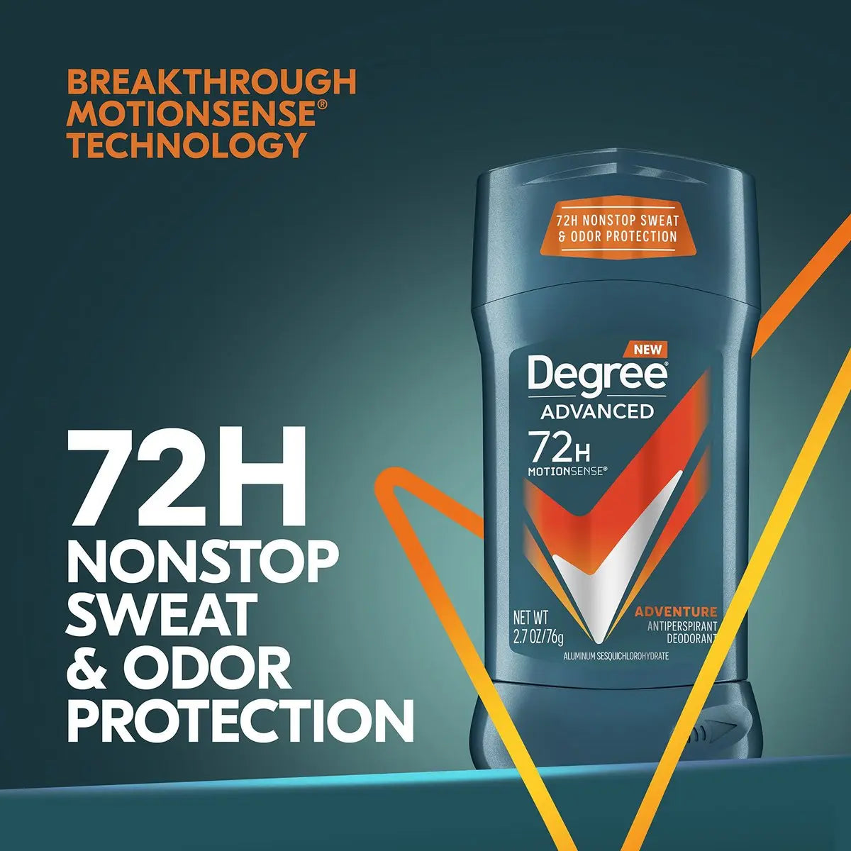 Degree Men Antiperspirant Deodorant Adventure with MotionSense Technology, 2.7 oz (Pack of 4) Avelisse