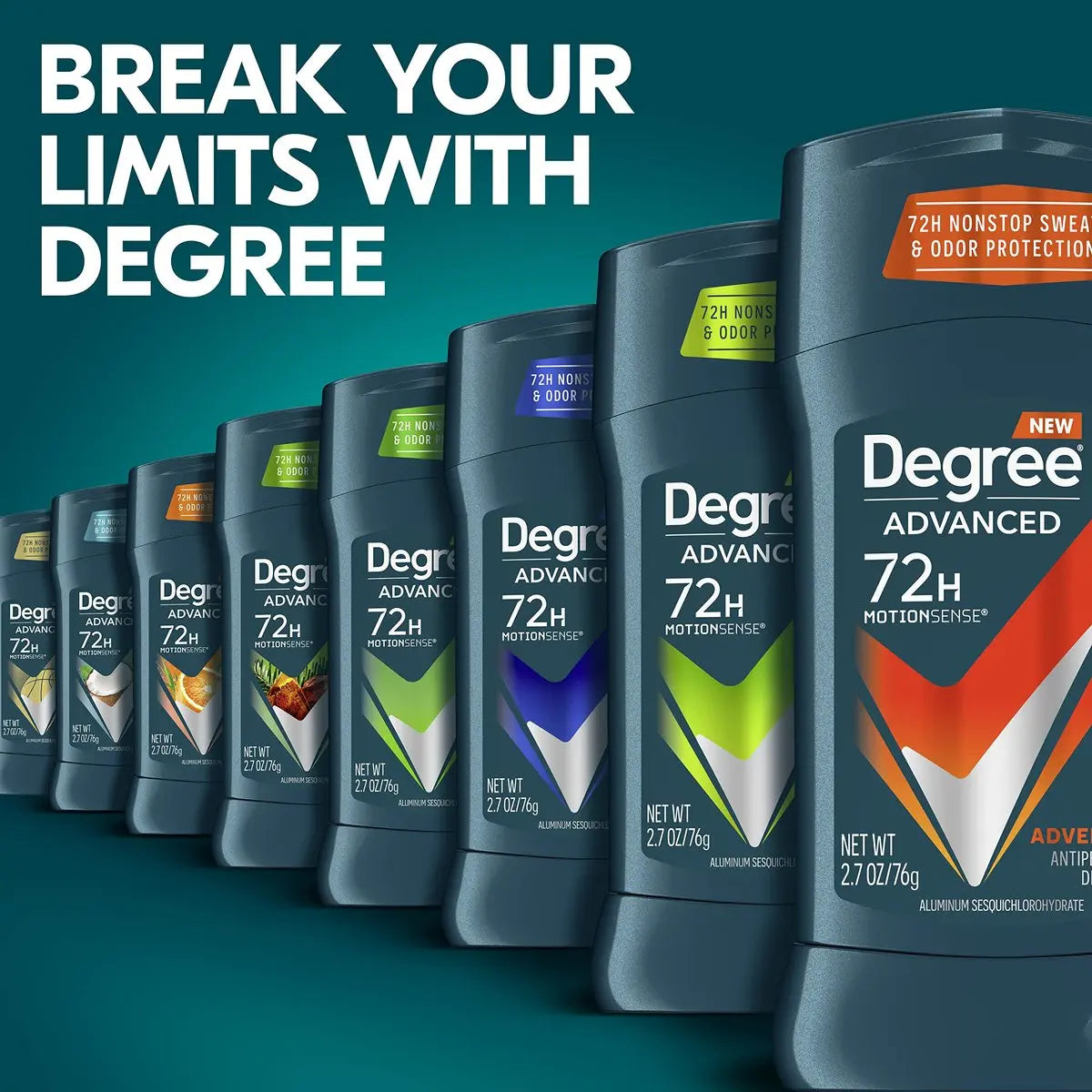 Degree Men Antiperspirant Deodorant Adventure with MotionSense Technology, 2.7 oz (Pack of 4) Avelisse