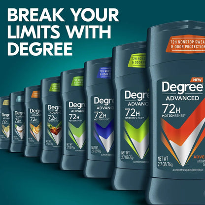 Degree Men Antiperspirant Deodorant Adventure with MotionSense Technology, 2.7 oz (Pack of 4) Avelisse