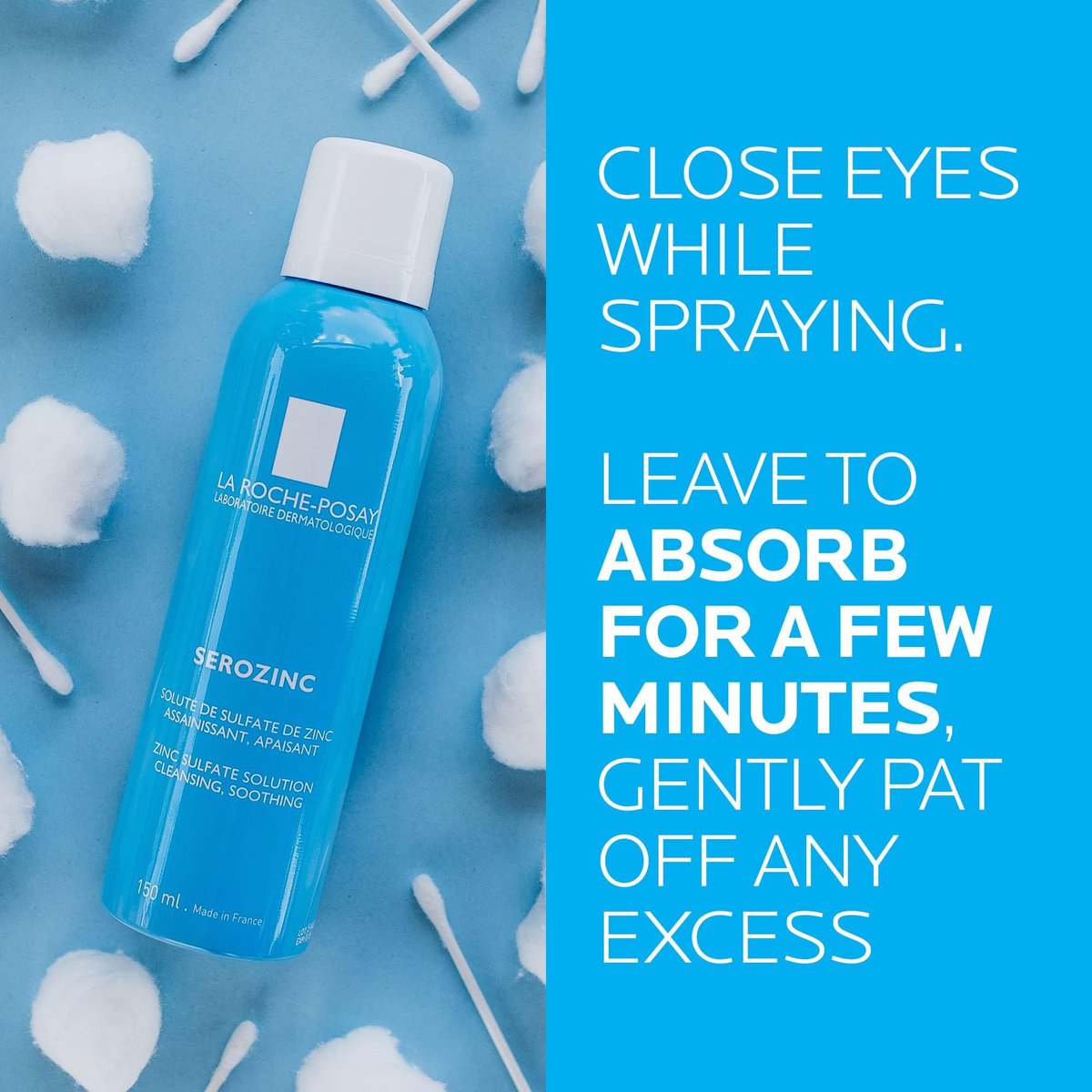 La Roche-Posay Serozinc Face Toner for Oily Skin with Zinc, Mattifying Face Spray and Acne Prone Skin Toner to Reduce Shine for Oil Control, Alcohol Free Face Mist, 5 Fl Oz (Pack of 1) Avelisse