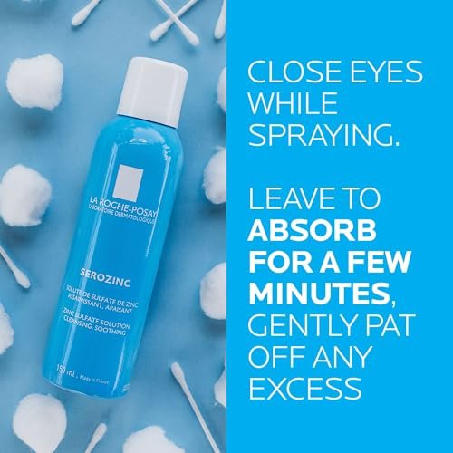 La Roche-Posay Serozinc Face Toner for Oily Skin with Zinc, Mattifying Face Spray and Acne Prone Skin Toner to Reduce Shine for Oil Control, Alcohol Free Face Mist, 5 Fl Oz (Pack of 1) Avelisse