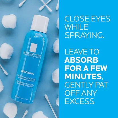 La Roche-Posay Serozinc Face Toner for Oily Skin with Zinc, Mattifying Face Spray and Acne Prone Skin Toner to Reduce Shine for Oil Control, Alcohol Free Face Mist, 5 Fl Oz (Pack of 1) Avelisse