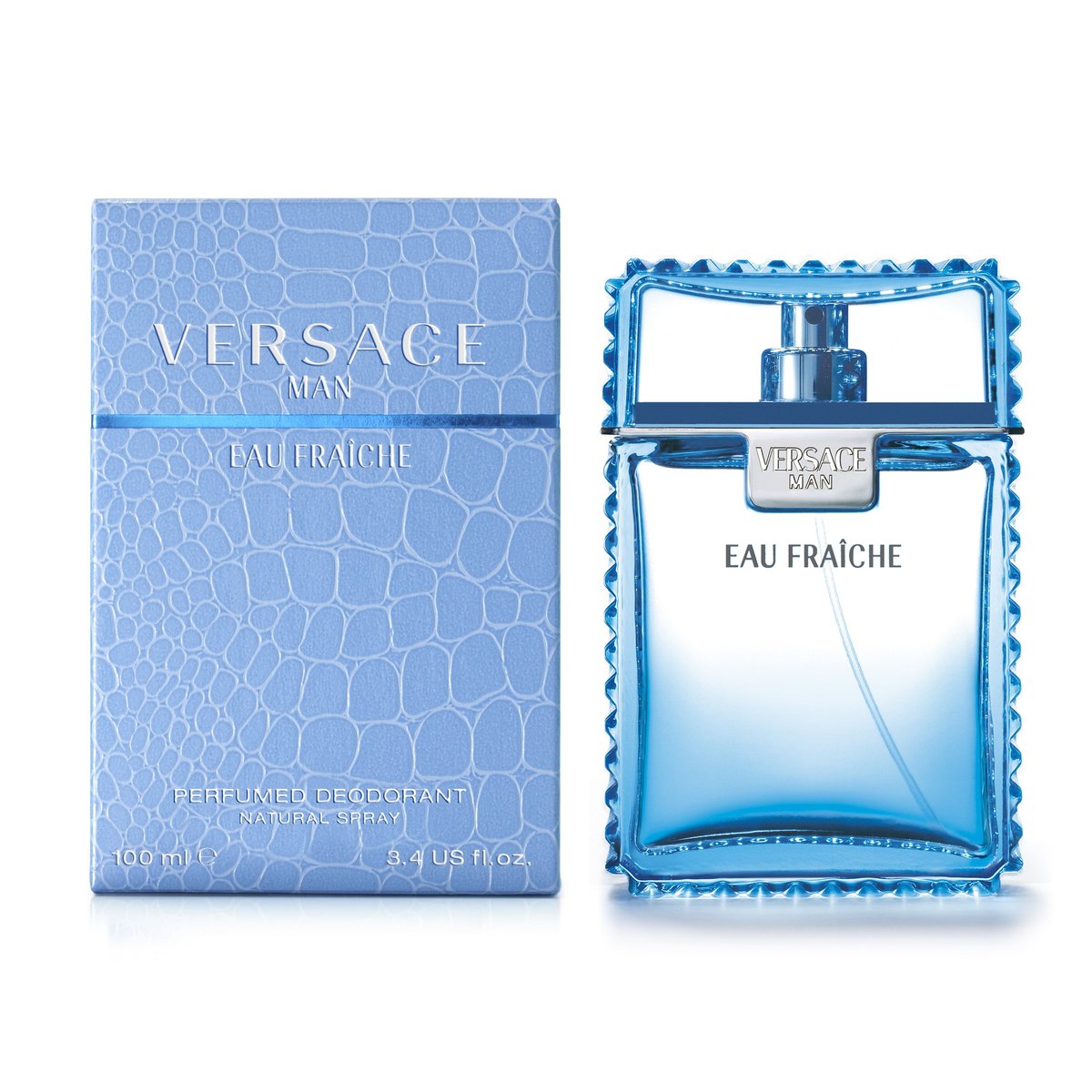 Versace Man Eau Fraiche Perfumed Deodorant Spray 3.4 oz for Men Avelisse
