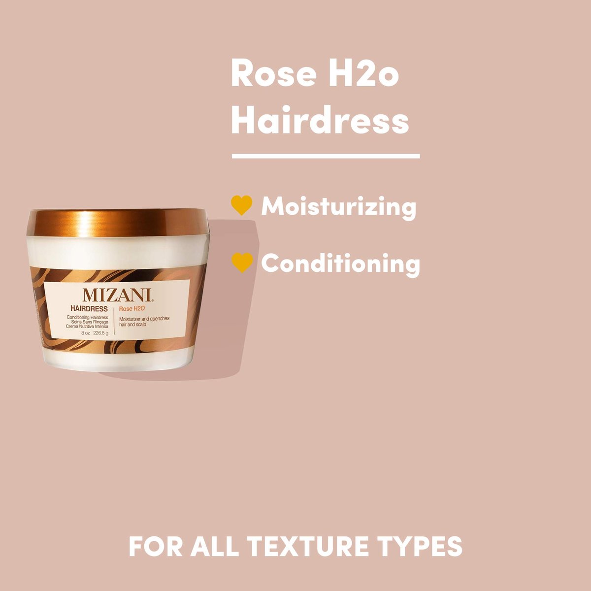 Mizani Rose H2O Conditioning Hairdress - Soothe Itchy Scalp, 8 oz Avelisse