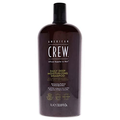 American Crew Daily Moisturizing Shampoo – 33.8 oz | Hydrating Formula for Men