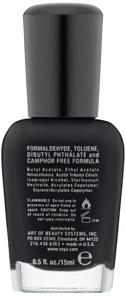 ZOYA Nail Polish in Raven - 0.5 fl oz - Long-Lasting, Vegan, and Cruelty-Free