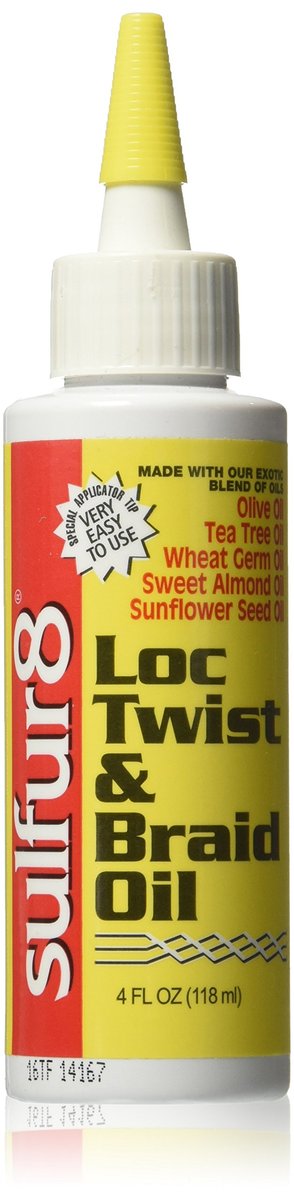 Sulfur 8 Loc Twist & Braid Oil 4 oz – Moisturizing Hair & Scalp Oil for Locs, Twists & Braids, Helps Condition, Prevent Dryness & Breakage, Adds Shine & Manageability for All Hair Types - görsel 1