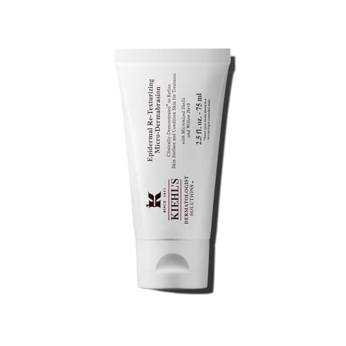 Kiehl's Epidermal Re-Texturizing Micro-Dermabrasion Facial Scrub – Exfoliating Treatment for Smoother, Brighter Skin, Paraben-Free & Fragrance-Free, 2.5 fl oz Avelisse