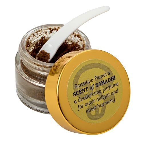 Sensitive Planet Scent of Samadhi Powder - All-Natural Deodorant & Personal Fragrance with Sandalwood, Tulsi, Rose & Clove, 2 oz Jar Avelisse