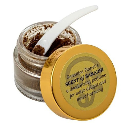 Sensitive Planet Scent of Samadhi Powder - All-Natural Deodorant & Personal Fragrance with Sandalwood, Tulsi, Rose & Clove, 2 oz Jar Avelisse