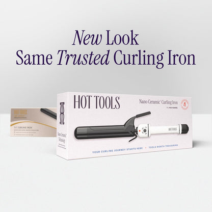HOT TOOLS Pro Artist Nano Ceramic 1-1/2 Inch Curling Iron for Loose Curls – Black/White Avelisse