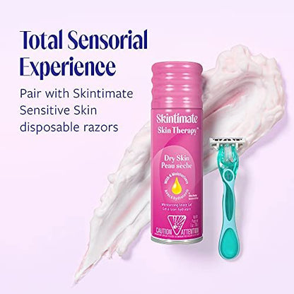Skintimate Skin Therapy Dry Skin Shave Gel for Women, 6-Pack – Moisturizing Shaving Cream, 7 oz Each
