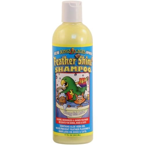 King's Cages Feather Shine 17 oz Pet Shampoo with Aloe Vera Gel for Birds, Dogs, Cats - Cleans Feathers, Fur, and Skin, Reduces Itching & Irritation - görsel 2