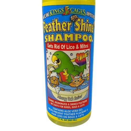 King's Cages Feather Shine 17 oz Pet Shampoo with Aloe Vera Gel for Birds, Dogs, Cats - Cleans Feathers, Fur, and Skin, Reduces Itching & Irritation - görsel 13