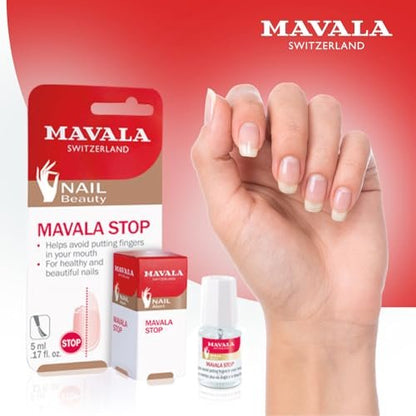 Mavala Stop Deterrent Nail Polish Treatment – Bitter Taste to Help Stop Nail Biting & Thumb Sucking, 0.17 oz Avelisse