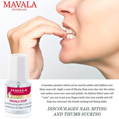 Mavala Stop Deterrent Nail Polish Treatment – Bitter Taste to Help Stop Nail Biting & Thumb Sucking, 0.17 oz Avelisse