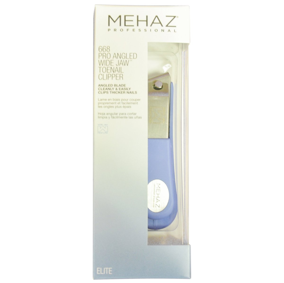 Mehaz 668 Pro Angled Wide Jaw Toenail Clipper – Stainless Steel, Clear, 3.4 Inch Avelisse