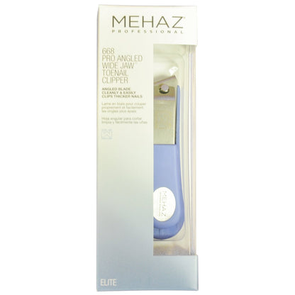 Mehaz 668 Pro Angled Wide Jaw Toenail Clipper – Stainless Steel, Clear, 3.4 Inch Avelisse