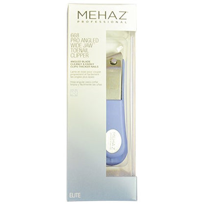 Mehaz 668 Pro Angled Wide Jaw Toenail Clipper – Stainless Steel, Clear, 3.4 Inch Avelisse