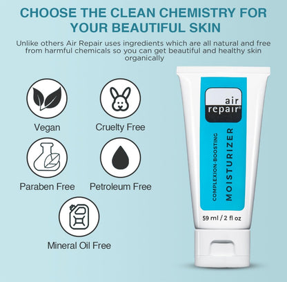 Air Repair Complexion Boosting Moisturizer with Hyaluronic Acid & Ceramide – Hydrating Face Moisturizer for Dry Skin, Reduces Aging & Wrinkles, Vegan & Cruelty Free Avelisse
