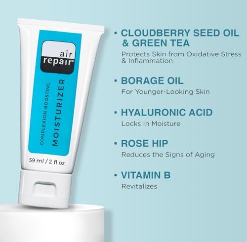 Air Repair Complexion Boosting Moisturizer with Hyaluronic Acid & Ceramide – Hydrating Face Moisturizer for Dry Skin, Reduces Aging & Wrinkles, Vegan & Cruelty Free Avelisse