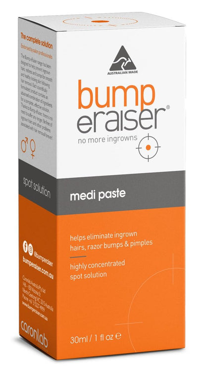 Bump eRaiser Medi Paste 1.0 fl oz — Concentrated Overnight Spot Treatment for Ingrown Hairs, Razor Bumps & Pimples | No Harsh Alcohol | Made in Australia Avelisse