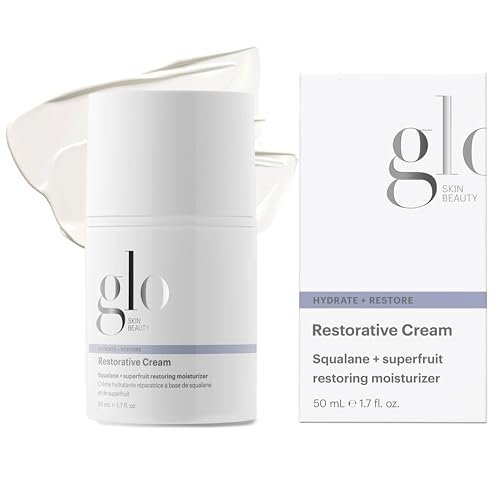 Glo Skin Beauty Restorative Cream – Hydrating Face Moisturizer with Resveratrol, Squalane & Black Currant Seed Oil for Dry, Sensitive & Aging Skin (1.7 oz) Avelisse