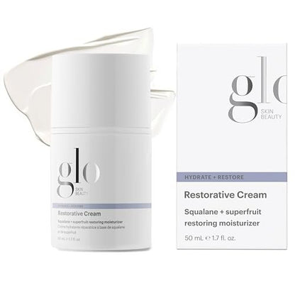 Glo Skin Beauty Restorative Cream – Hydrating Face Moisturizer with Resveratrol, Squalane & Black Currant Seed Oil for Dry, Sensitive & Aging Skin (1.7 oz) Avelisse