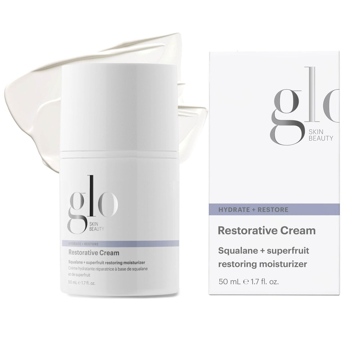 Glo Skin Beauty Restorative Cream – Hydrating Face Moisturizer with Resveratrol, Squalane & Black Currant Seed Oil for Dry, Sensitive & Aging Skin (1.7 oz) Avelisse