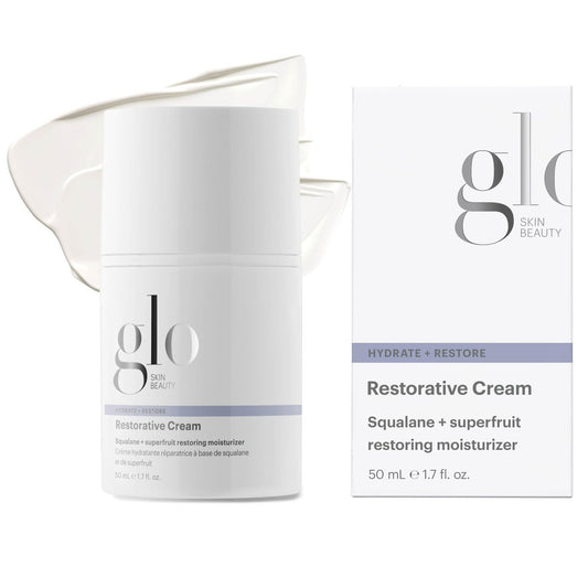Glo Skin Beauty Restorative Cream – Hydrating Face Moisturizer with Resveratrol, Squalane & Black Currant Seed Oil for Dry, Sensitive & Aging Skin (1.7 oz) Avelisse