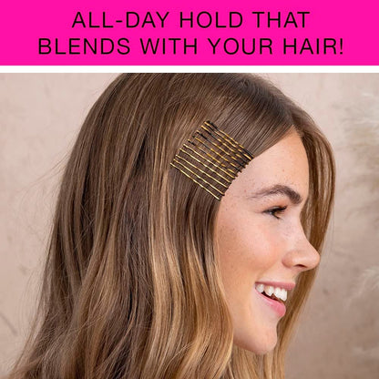 Scunci by Conair No-Slip Grip Bobby Pins for Brown Hair - Blonde & Brunette Color Match - 48 Count