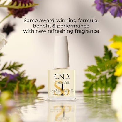 CND SolarOil Cuticle Oil – Nourishing Jojoba, Vitamin E, Rice Bran & Sweet Almond Oil Blend, 0.25 fl oz