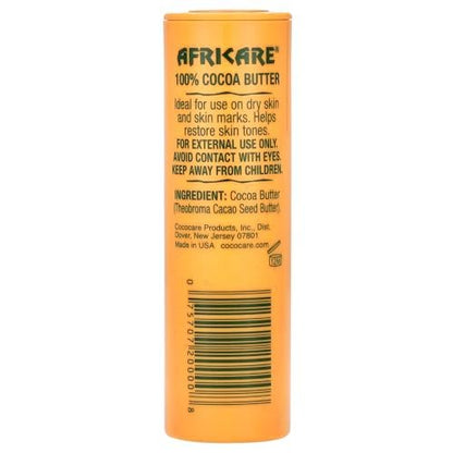 Africare 100% Pure Cocoa Butter - 1 oz (28.3 g) - Natural Body Butter for Dry Skin & Eczema