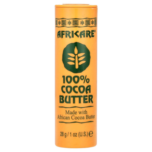 Africare 100% Pure Cocoa Butter - 1 oz (28.3 g) - Natural Body Butter for Dry Skin & Eczema