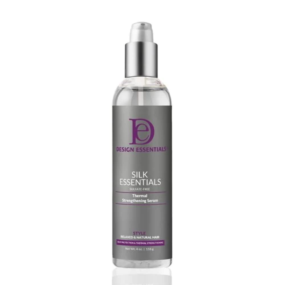 Design Essentials Silk Essentials Thermal Strengthening Serum - 4 oz Heat Protectant for Salon-Perfect Weightless Thermal Styles - görsel 1