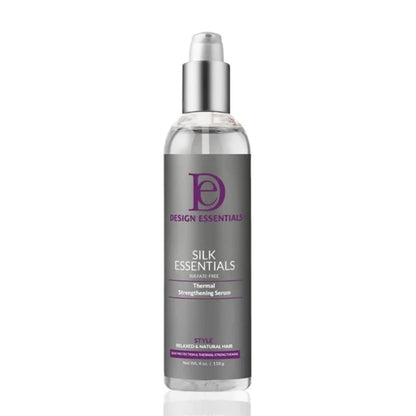 Design Essentials Silk Essentials Thermal Strengthening Serum - 4 oz Heat Protectant for Salon-Perfect Weightless Thermal Styles