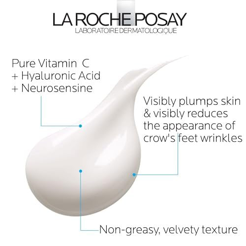 La Roche-Posay Redermic C Pure Vitamin C Eye Cream with Hyaluronic Acid – Anti-Aging Eye Cream for Wrinkles, 0.5 Fl Oz Avelisse