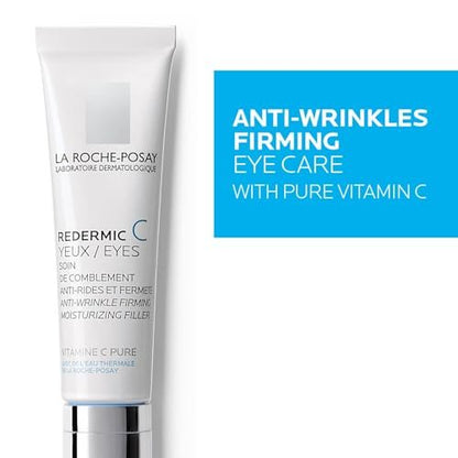 La Roche-Posay Redermic C Pure Vitamin C Eye Cream with Hyaluronic Acid – Anti-Aging Eye Cream for Wrinkles, 0.5 Fl Oz Avelisse
