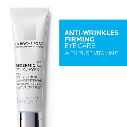 La Roche-Posay Redermic C Pure Vitamin C Eye Cream with Hyaluronic Acid – Anti-Aging Eye Cream for Wrinkles, 0.5 Fl Oz Avelisse