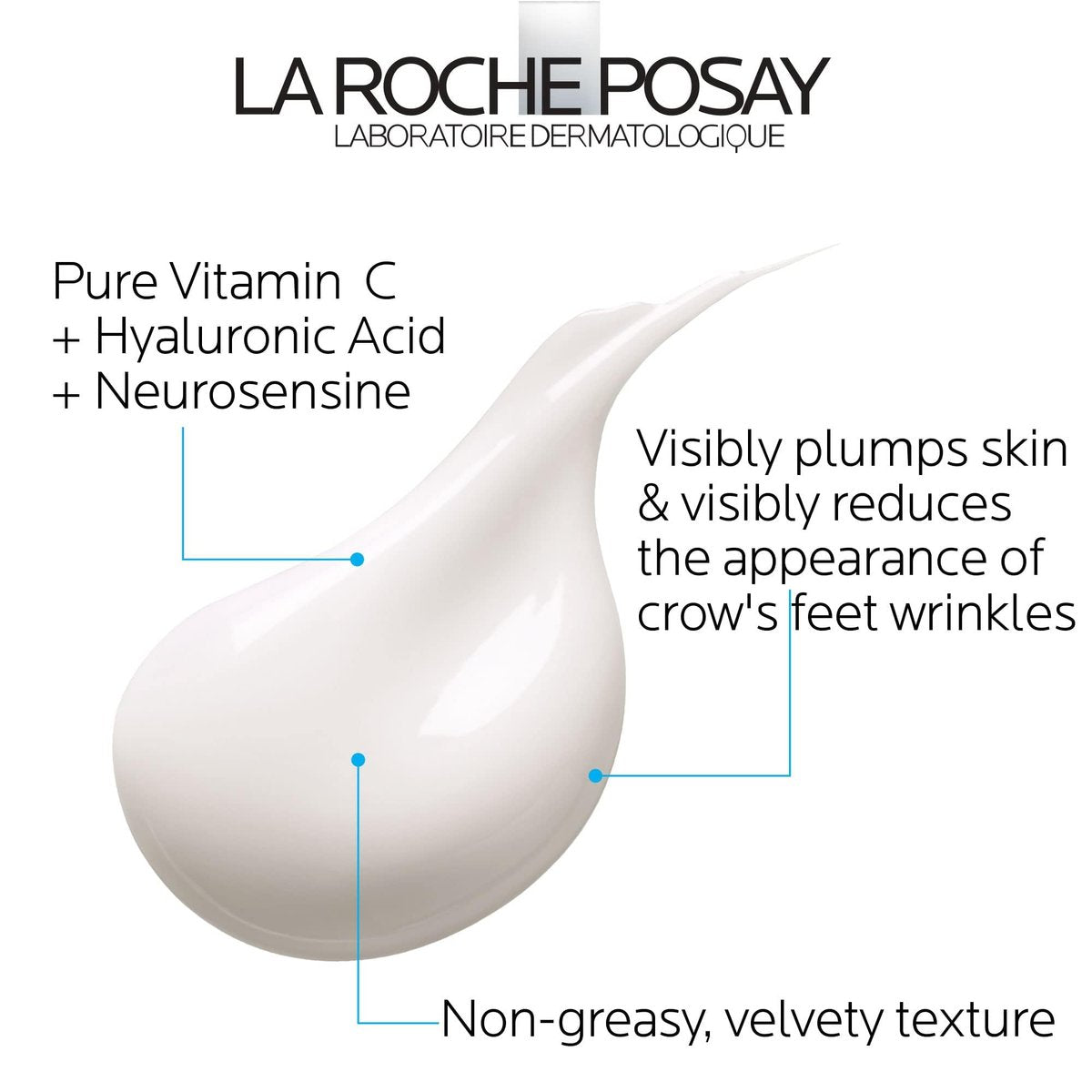 La Roche-Posay Redermic C Pure Vitamin C Eye Cream with Hyaluronic Acid – Anti-Aging Eye Cream for Wrinkles, 0.5 Fl Oz Avelisse