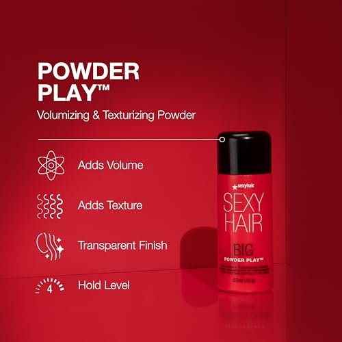 SexyHair Big Powder Play Volumizing & Texturizing Powder - Instant Lift, Colorless, Fragrance Free (0.53 oz) - görsel 8
