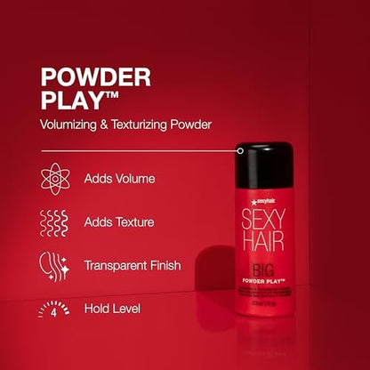 SexyHair Big Powder Play Volumizing & Texturizing Powder - Instant Lift, Colorless, Fragrance Free (0.53 oz)